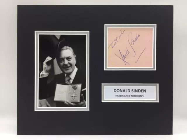 RARE Donald Sinden Signed Photo Display + COA AUTOGRAPH THE PRISONER