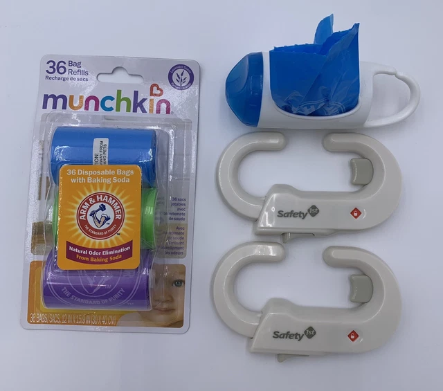 Munchkin Arm and Hammer Diaper Bag Dispenser Refill Pack Safety First 1st Locks