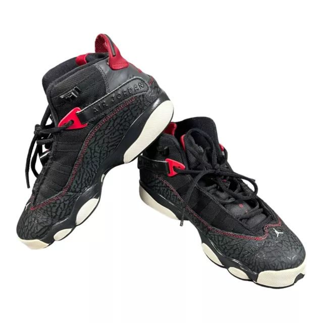 Nike Air Jordan 6 Rings Bred Elephant Shoes Sneaker Youth 7Y Black 323419-020