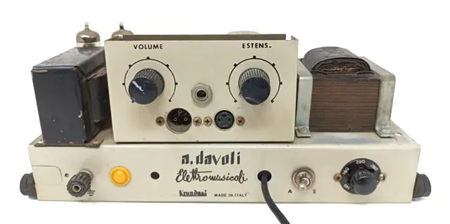 Amplificatore valvolare davoli baby bass 20 watt anni 60 valvular amplfier italy