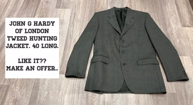 JOHN G HARDY Tweed Jacket - 40 Long - VGC