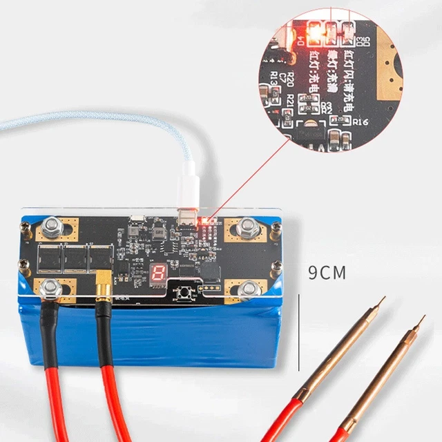 Penna di saldatura saldatore a punti facile da usare 11000 MA 2A batteria di ingresso 0,3 linguette nichel 2