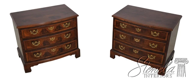 L59676EC: Pair HENREDON Aston Court Walnut Nightstands
