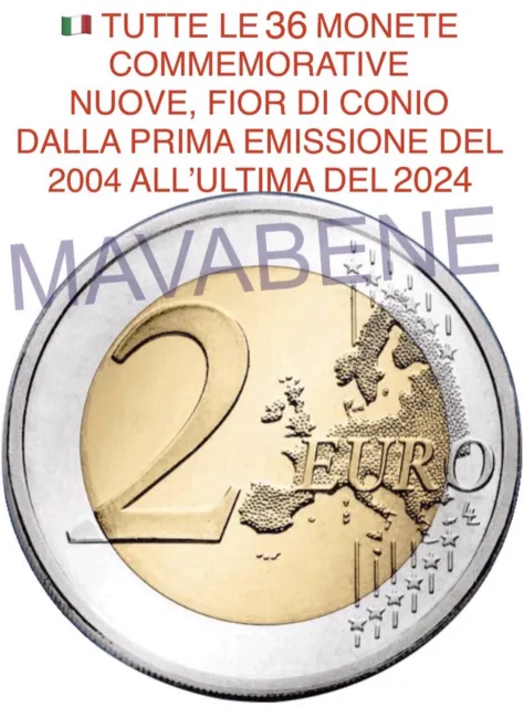 Toutes Les Monnaies Commémoratives Partir 2004 Au 2024 Italie Monnaie Neuve FDC