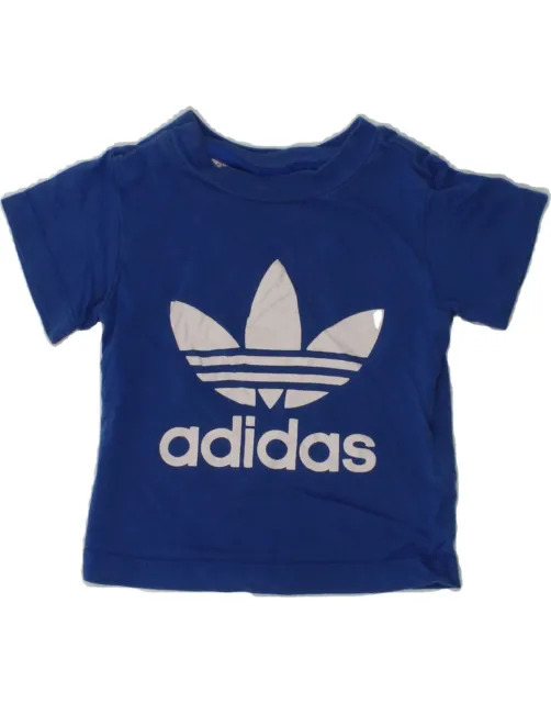 ADIDAS Baby Boys Graphic T-Shirt Top 6-9 Months Blue Cotton AF05