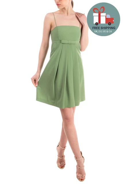 RRP €390 MOSCHINO CHEAP AND CHIC Mini Trapeze Dress  Size 42 / M Pleated Strappy