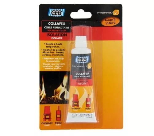 Colle Haute Temperature 1100 °C Collafeu Geb Fixation Tresse Produit Refractaire