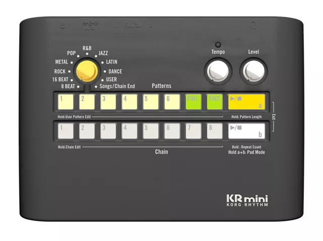 Korg Kr Mini Drum Computer Rhythmus Machine Sytnthesizer Box Lautsprecher 16 Pad 2