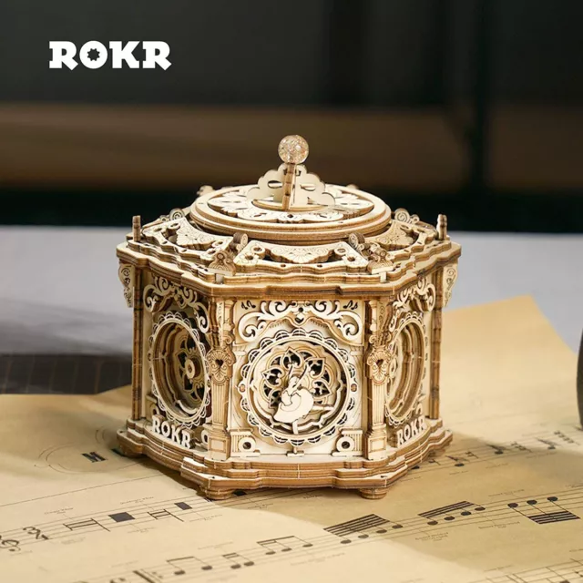 ROKR Secret Garden DIY 3D Wooden Puzzles with Music Model kids Adult Xmas Gifts