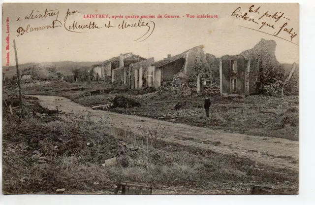 LEINTREY - Meurthe et Moselle - CPA 54 - Vue interieure apres 4 années de guerre