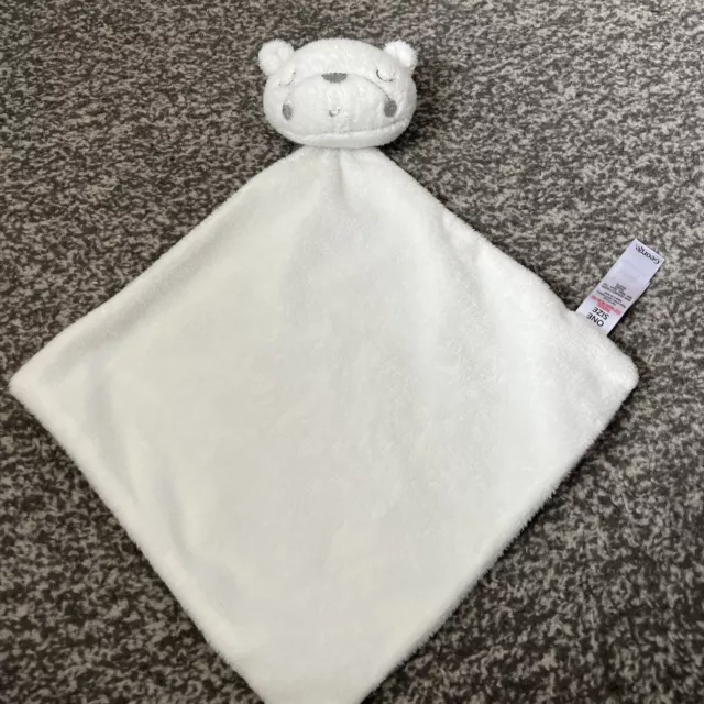 George Asda White Cream Sleeping Bear Baby Comforter Blanket Soft Hug Toy ❤️