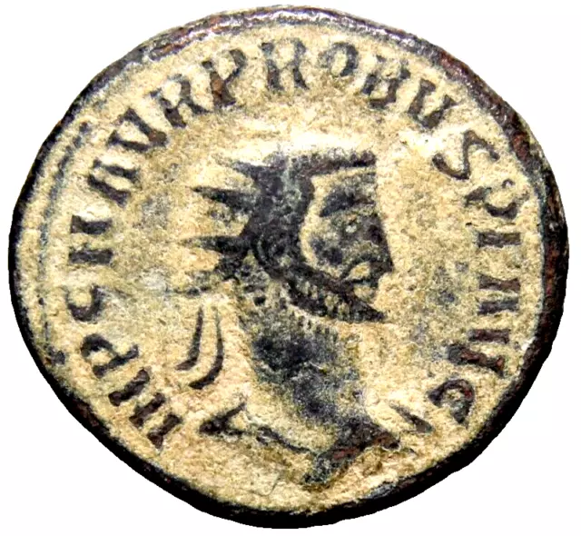 Probus. A.D. 276-282. Billon antoninianus Jupiter Nike Emperor Roman Coin wCOA