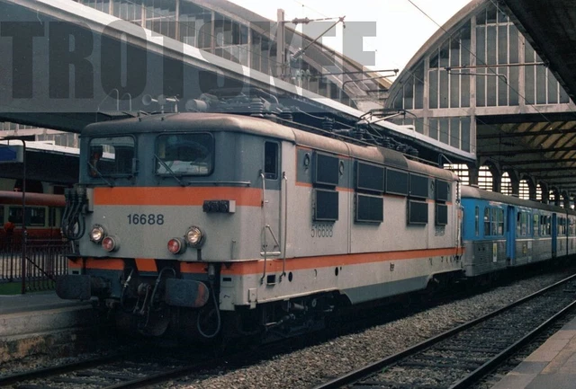 35mm Colour Negative SNCF French Railways Electric Loco 16688 c1995 France