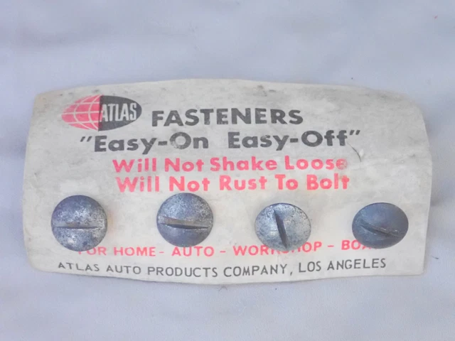 Vintage NOS License Plate Attaching Screws Real Deal 1960's Factory Applications