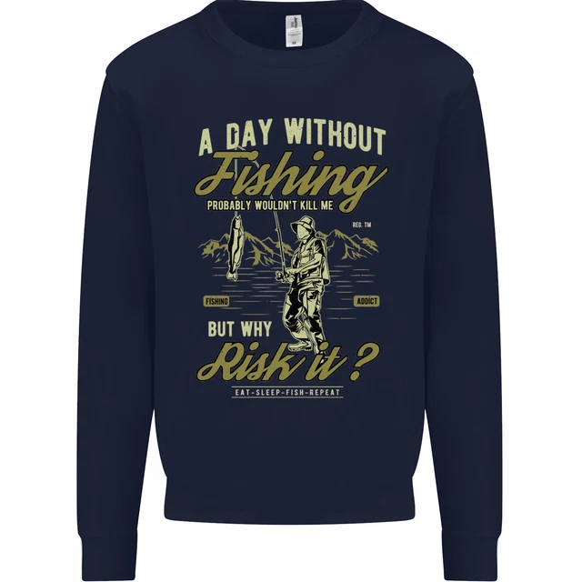 Felpa maglione A Day Without Fishing divertente pescatore bambini 2