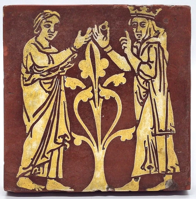 Minton & Co Encaustic Tile Neo-Medieval Old English Tile Design C1845 AE7
