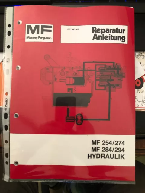 Reparaturanleitung Massey Ferguson MF 254-274 MF 284-294 Hydraulik in Deutsch