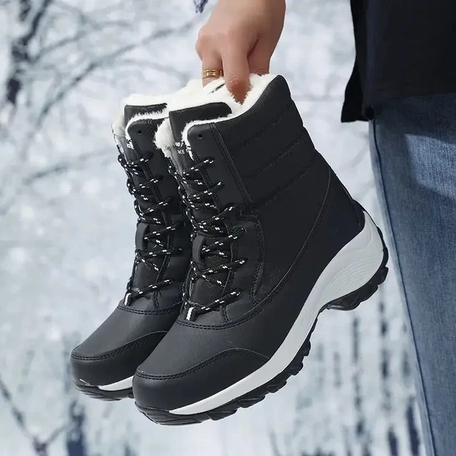 Bottes Mi-mollet Femme Cuir Daim Noir - Taille 6 - Doublure Fausse Fourrure - Target