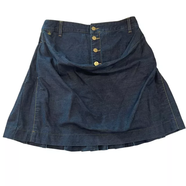 Vivienne Westwood Anglomania X Lee Denim Mini Skirt Size M