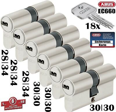 3x Cylindre ABUS schließanlage ec660 tournant clé serrures 1x poignée 