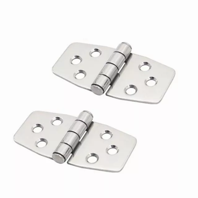 2Pcs Marine Boat Stainless Steel Strap Hinge 3" Door Cabinet Gate Hinges