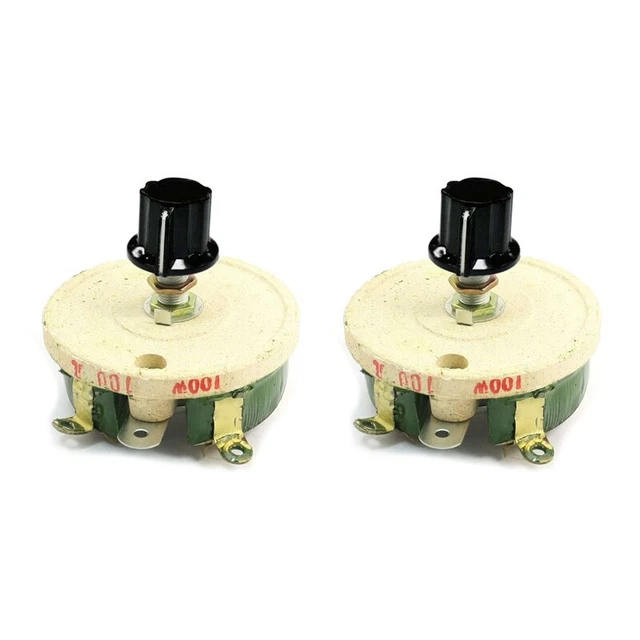 2X 100W 100 Ohm Ceramic Wirewound Potentiometer Resistor Rheostat M2U5