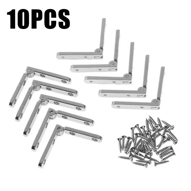 Charnière à Ressort 30x30mm 90 Degrés Pour Boîte à Bijoux Alliage de Zinc 10 Pcs