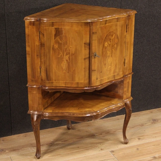 Mueble esquinero con incrustaciones vintage aparador 2 puertas estilo antiguo
