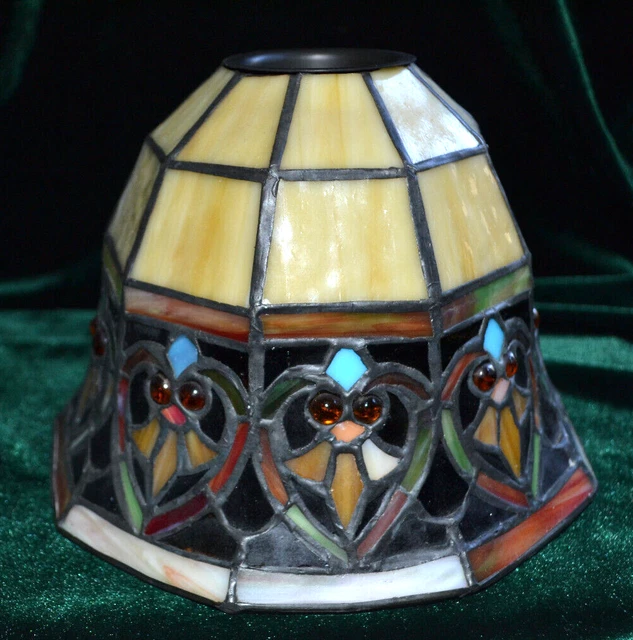 Small Vintage Stained Glass Lamp Shade