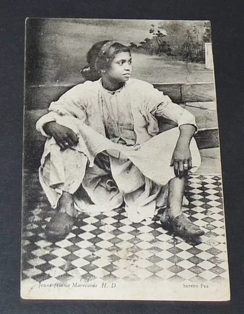Cpa Carte Postale 1910 Colonie Francaise Maroc Maghreb Afrique Jeune Marocaine
