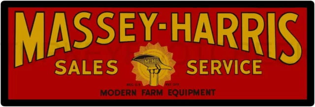 Massey Harris Sales Service 6" x 18" Metal Sign