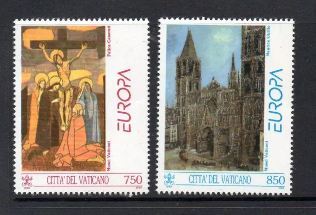 Vatican Mnh 1993 Sg1045-1046 Europa Contemporary Art