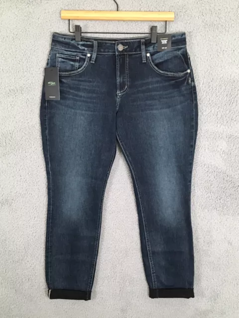 Silver Jeans Co. Boyfriend Mid Rise Slim Leg Indigo Blue SZ 31 x 29 NWT