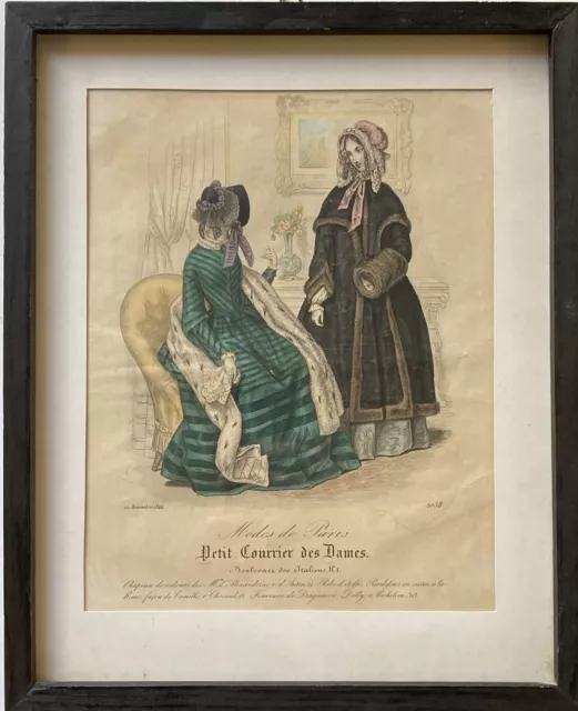 Modestich Modes de Paris Petit Courrier des Dames 1844 Biedermeier 29 x 23,5 cm
