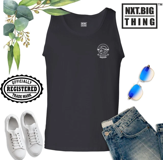 Skull & Chains Vest Small Bike Clothing Motorbike Motorcycle Cafe Racer Tank Top