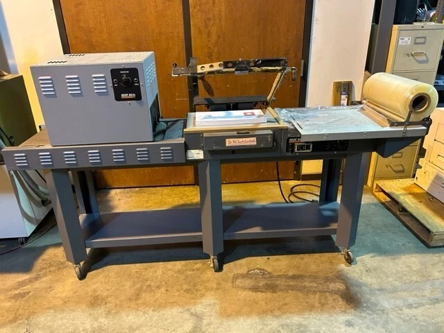 Heat Seal HS-115 shrink wrap machine - "L" bar sealer and heat tunnel