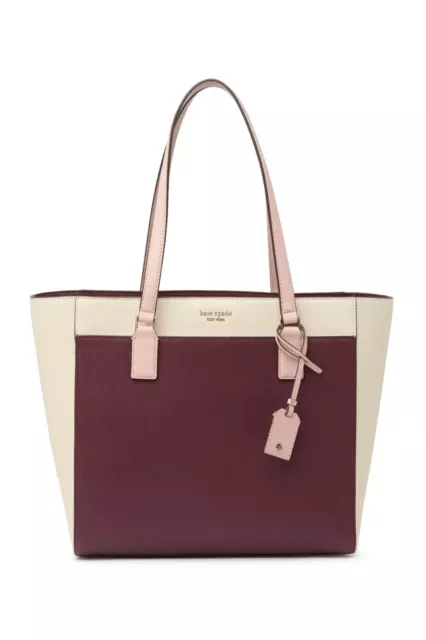 Kate Spade New York CAMERON LAPTOP TOTE/NWT/$449/Cherrywood-cream