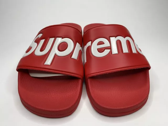 Supreme Ladies RED Slides Sandals BRAND NEW IN BOX Size 8 /39 UNWORN DEAD  STOCK
