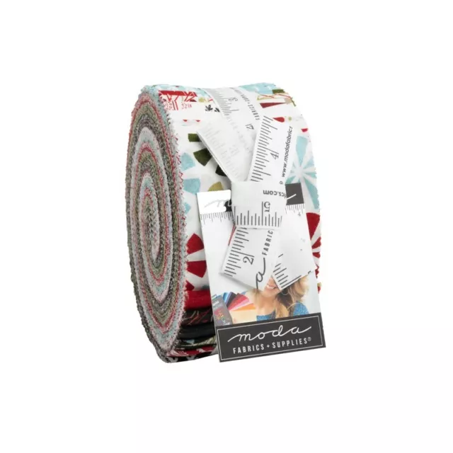 Moda Jelly Roll Peppermint Bark Christmas  42 x 2.5inch Strips 100% Cotton