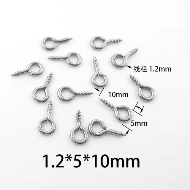 30 Pcs Sheep Eye Screw small eye hooks stainless steel screws Jewelry 5 x 10mm