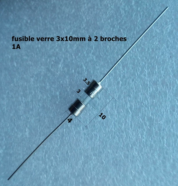 fusible verre rapide universel cylindrique 3x10 mm 250V Maxi. 1A   .F11.1