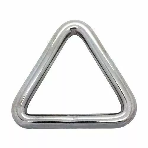 6mm x 50mm stainless steel triangle link triangular delta ring | UK STOCK