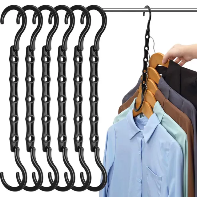 Space Saver Saving Wonder Magic Hanger Clothes Closet Organize Hook BD