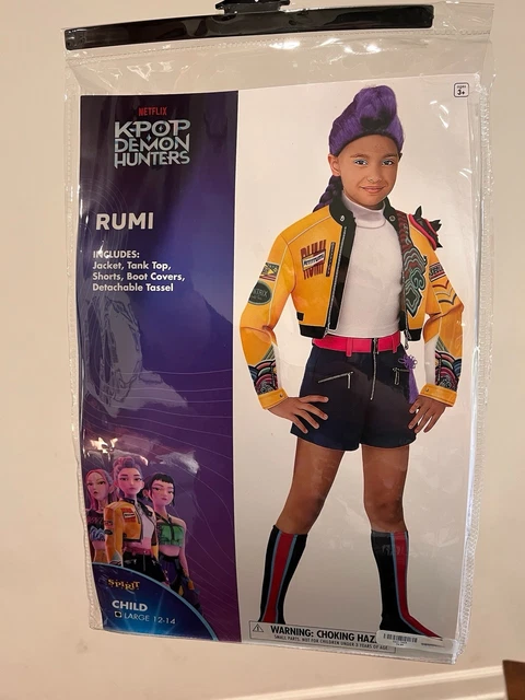 Spirit Costumes Rumi KPOP DEMON HUNTERS Spirit Halloween Costume Girls Kids RUMI Large 12-14 ...