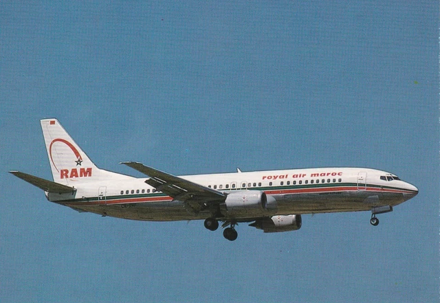 Carte Postale Avion - Royal Air Maroc -  Boeing 737- 400 .