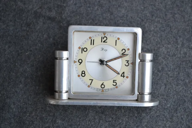Vintage Art Deco French 'DEP' alarm clock