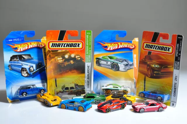 Lot of 10 Hot Wheels & Match Box Collection Some New Sealed