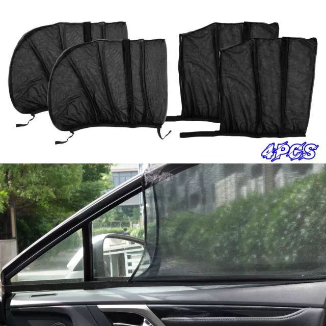 4x protezione solare universale auto finestrino laterale parasole nero protezione UV &