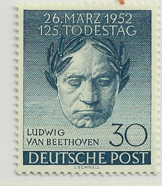 Briefmarken Berlin 1952 Todestag Ludwig van Beethoven Mi.Nr. 87** gepr.