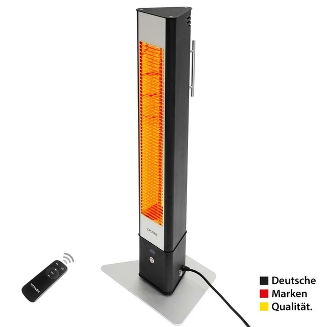 B-Ware VASNER HeatTower Standheizstrahler Terrasse Heizstrahler Infrarot Schwarz